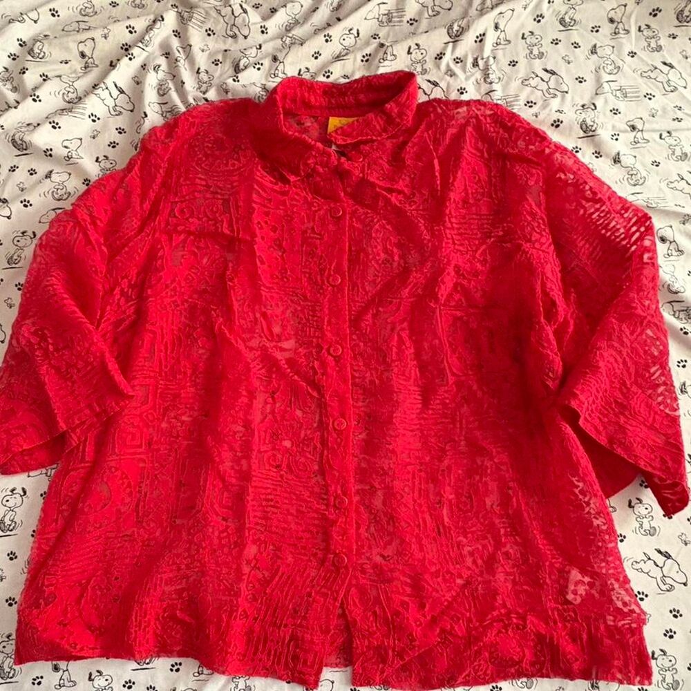 Ruby Rd Women's Red Blouse - Picture 3 of 4